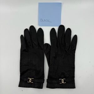 Vintage Black Fine Buttersoft Kidskin Gloves, Barnier, Made In France